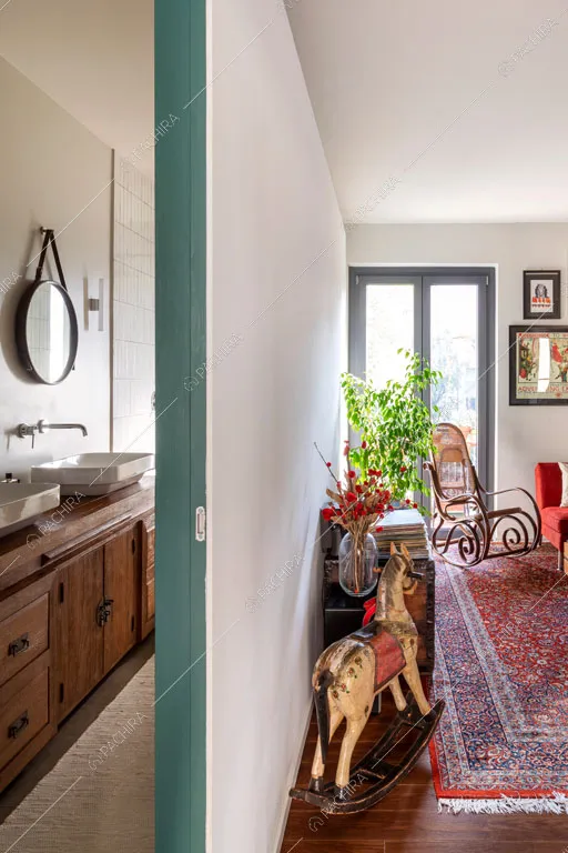 Zona living della location Castagno, appartamento in stile contemporaneo a Milano