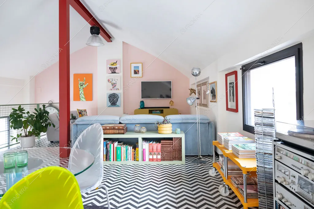 Zona living della location Eyre, villa in stile moderno a Piacenza