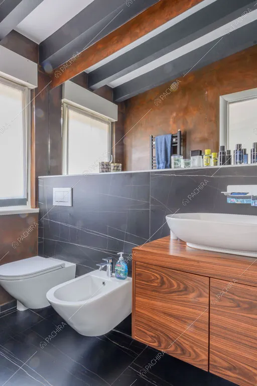 Bagno dell'appartamento Quiabo, location in stile contemporaneo a Milano