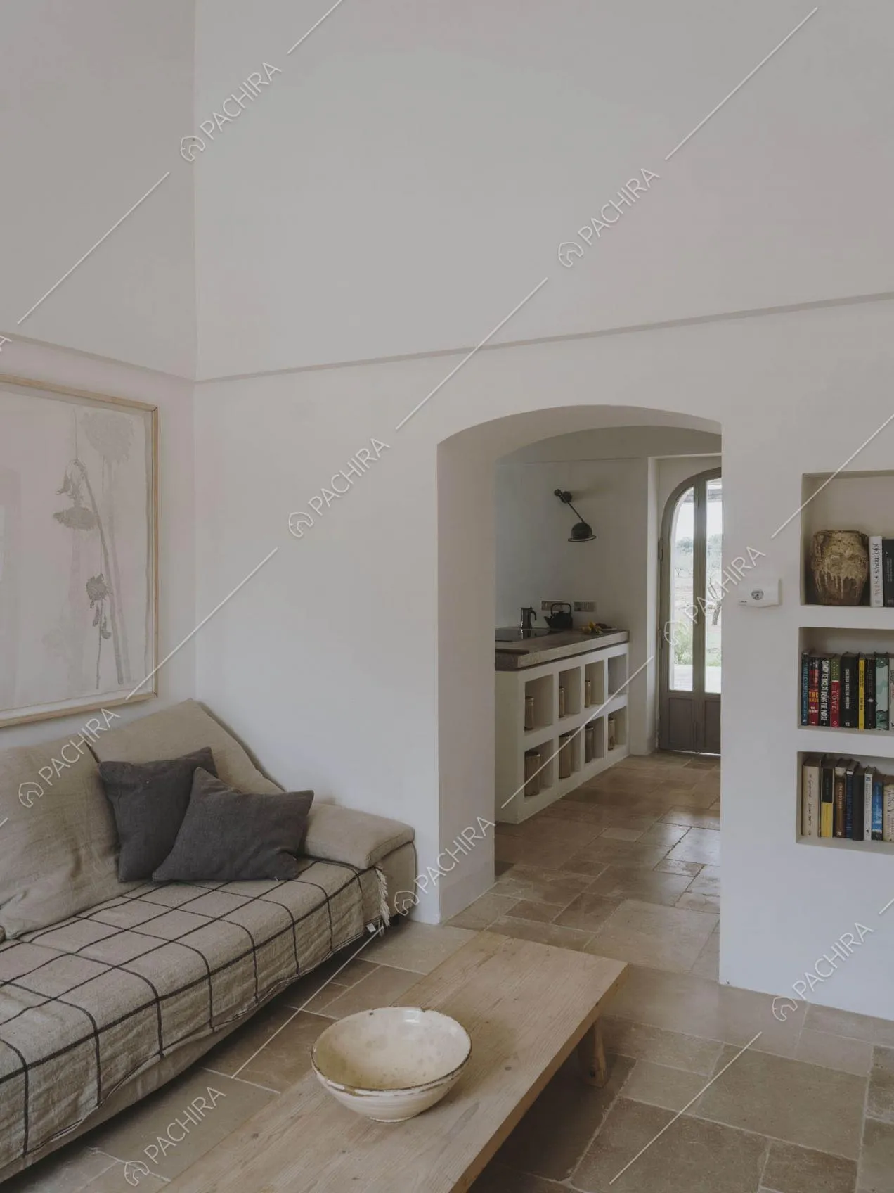 Salotto della masseria Giava, location in stile rustico a Brindisi