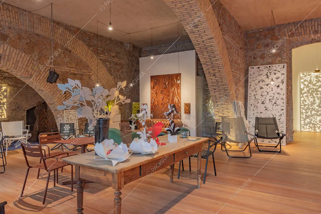Archi in mattoncini a vista dell'espositivo Couve, location in stile contemporaneo a Roma