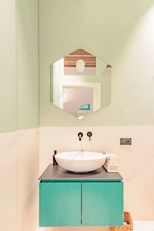 Bagno del loft Unakite, location in stile moderno a Milano
