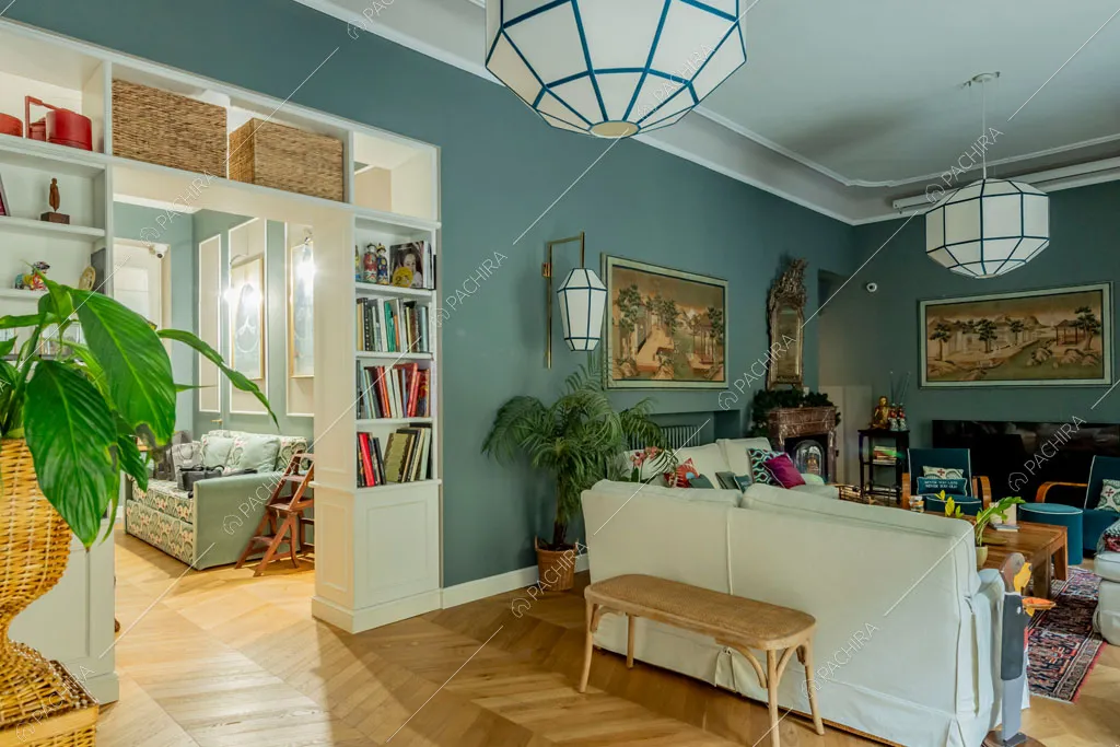 Salotto dell'appartamento Don, location in stile contemporaneo a Milano