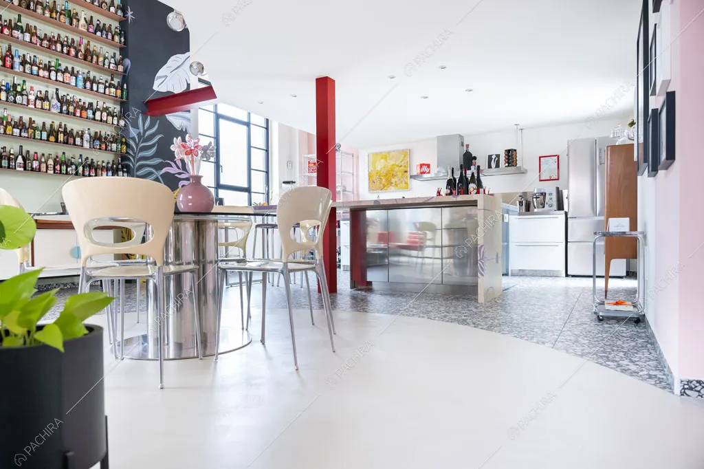 Zona living della location Eyre, villa in stile moderno a Piacenza