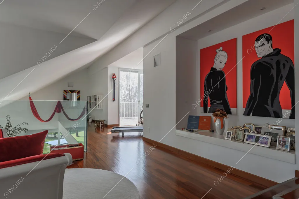 Soppalco della villa Lilium, location in stile moderno in Provincia di Milano