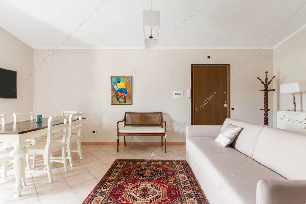 Zona living della villa Agnocasto, location in stile moderno a Roma
