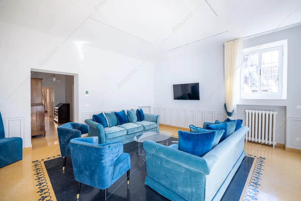 Salotto dell'appartamento Ural, location in stile moderno a Roma