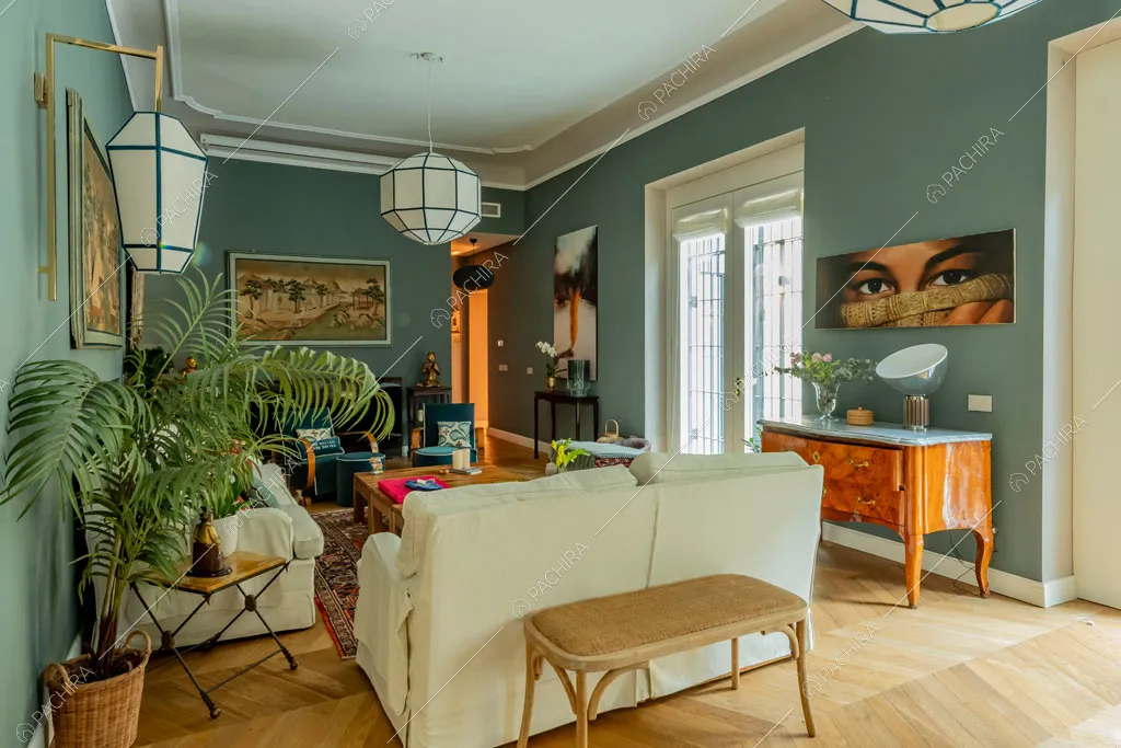 Salotto dell'appartamento Don, location in stile contemporaneo a Milano