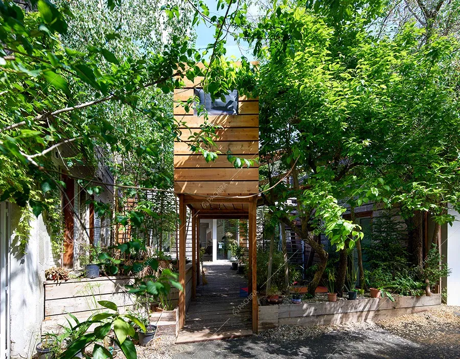 Giardino del loft Bise, location in stile moderno a Torino