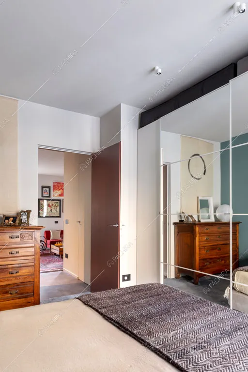 Camera da letto della location Castagno, appartamento in stile contemporaneo a Milano