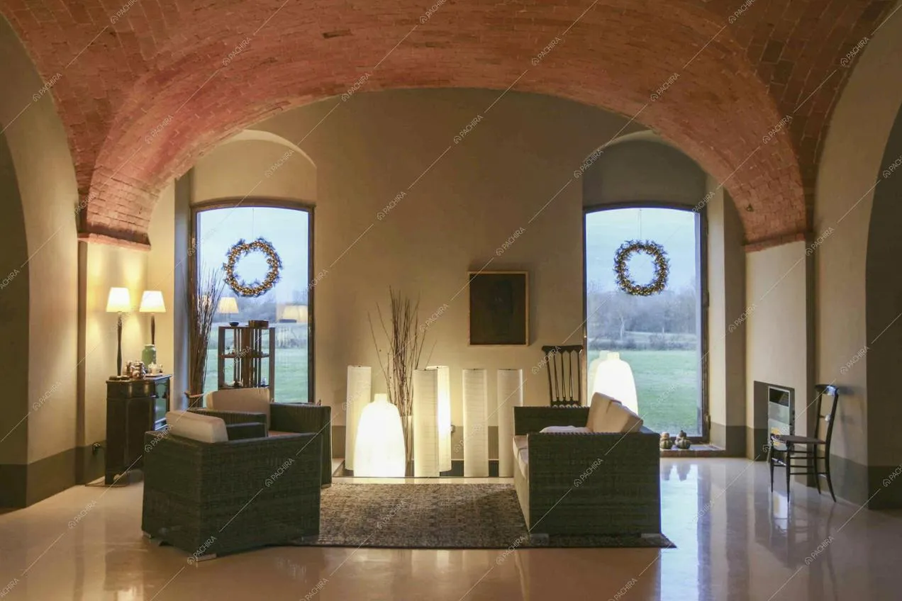 Soggiorno soffitto in mattoni a volta
