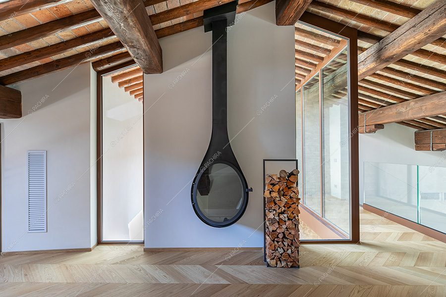 Sala dell'attico Pontederia, location in stile moderno per shooting a Padova