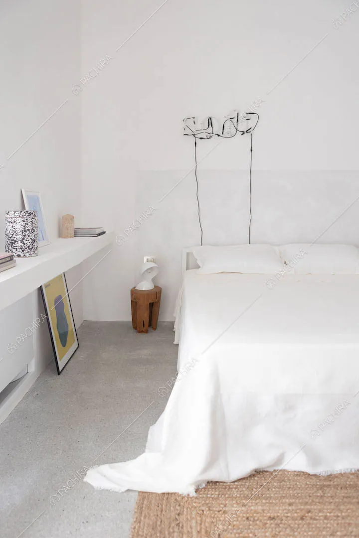 Camera da letto dell'appartamento Polond, location moderna per shooting a Lecce