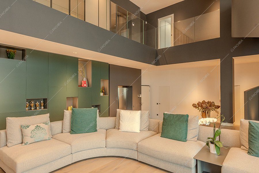 Sala dell'appartamento Miele, location moderna per shooting a Milano