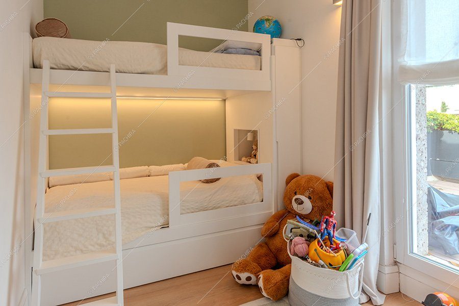 Cameretta dei bambini dell'attico Inti, location moderna per shooting a Milano