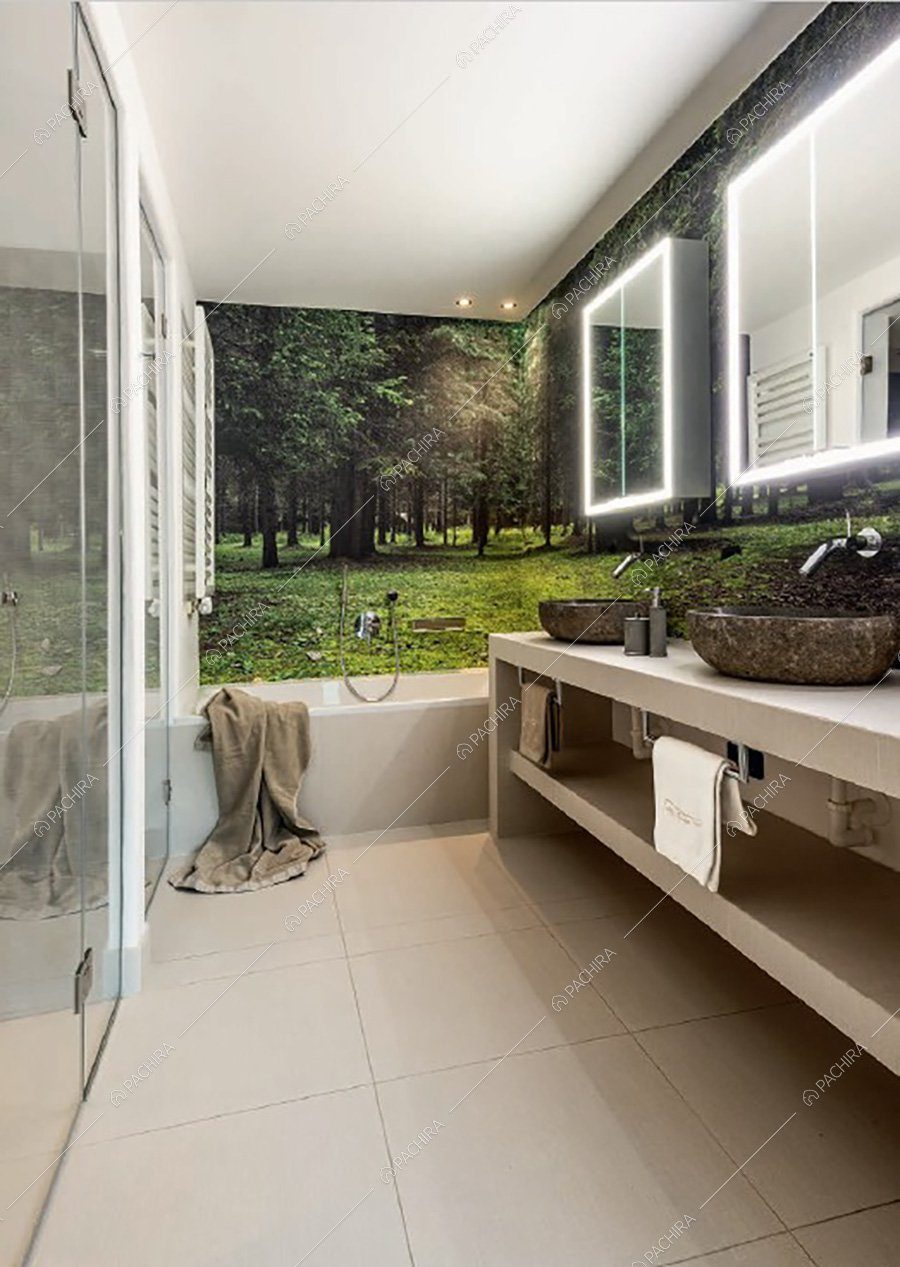 Bagno dello chalet Buran, location contemporanea per shooting a Bolzano