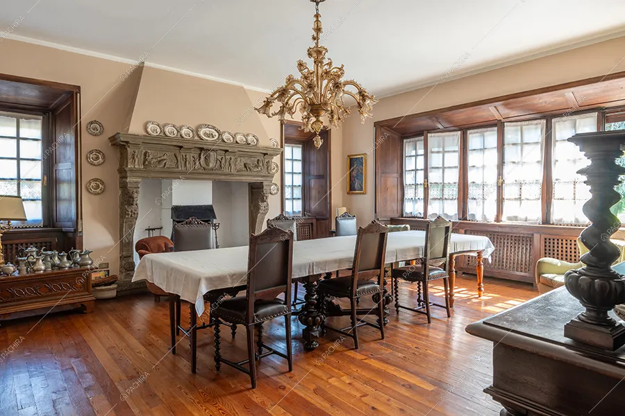 Sala da pranzo della villa Realgar, location in stile country a Milano