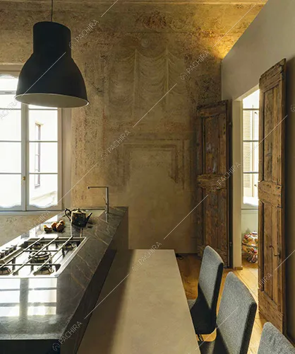 Cucina dell'appartamento Cajà, location in stile moderno a Mantova