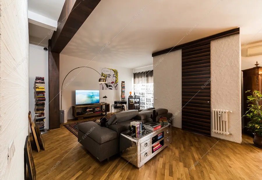 Salotto dell'appartamento Araguaia, location in stile moderno a Roma