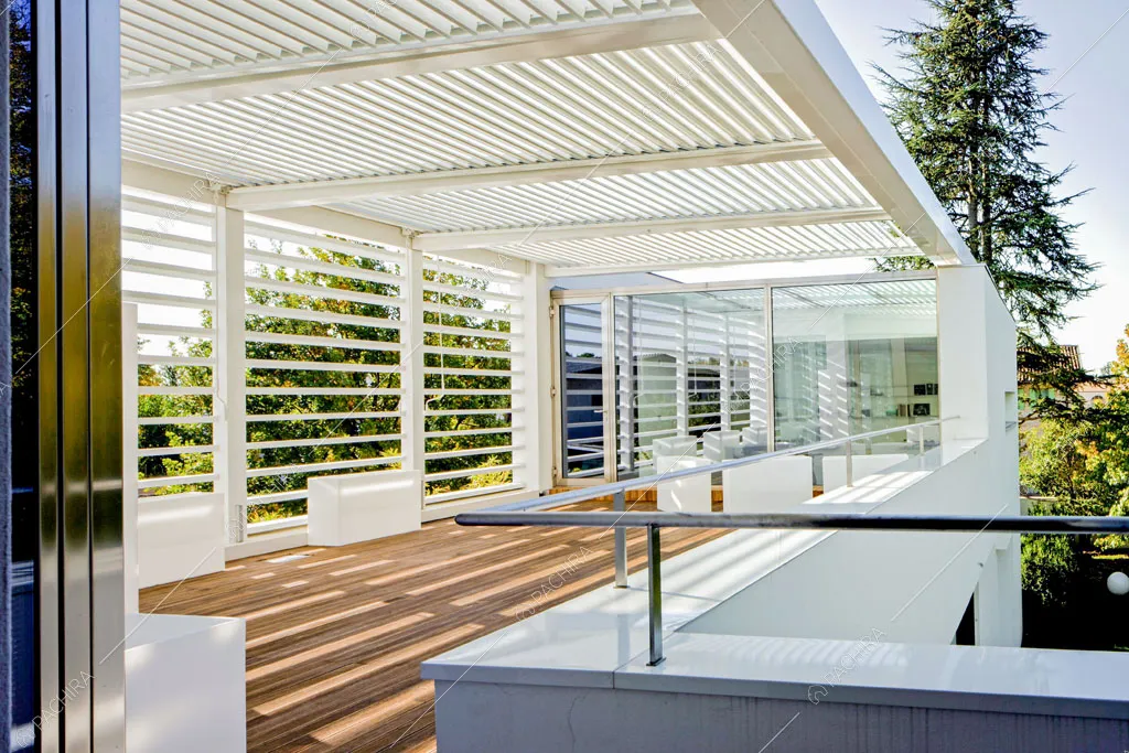 Terrazza della villa Meru, location in stile contemporaneo a Padova