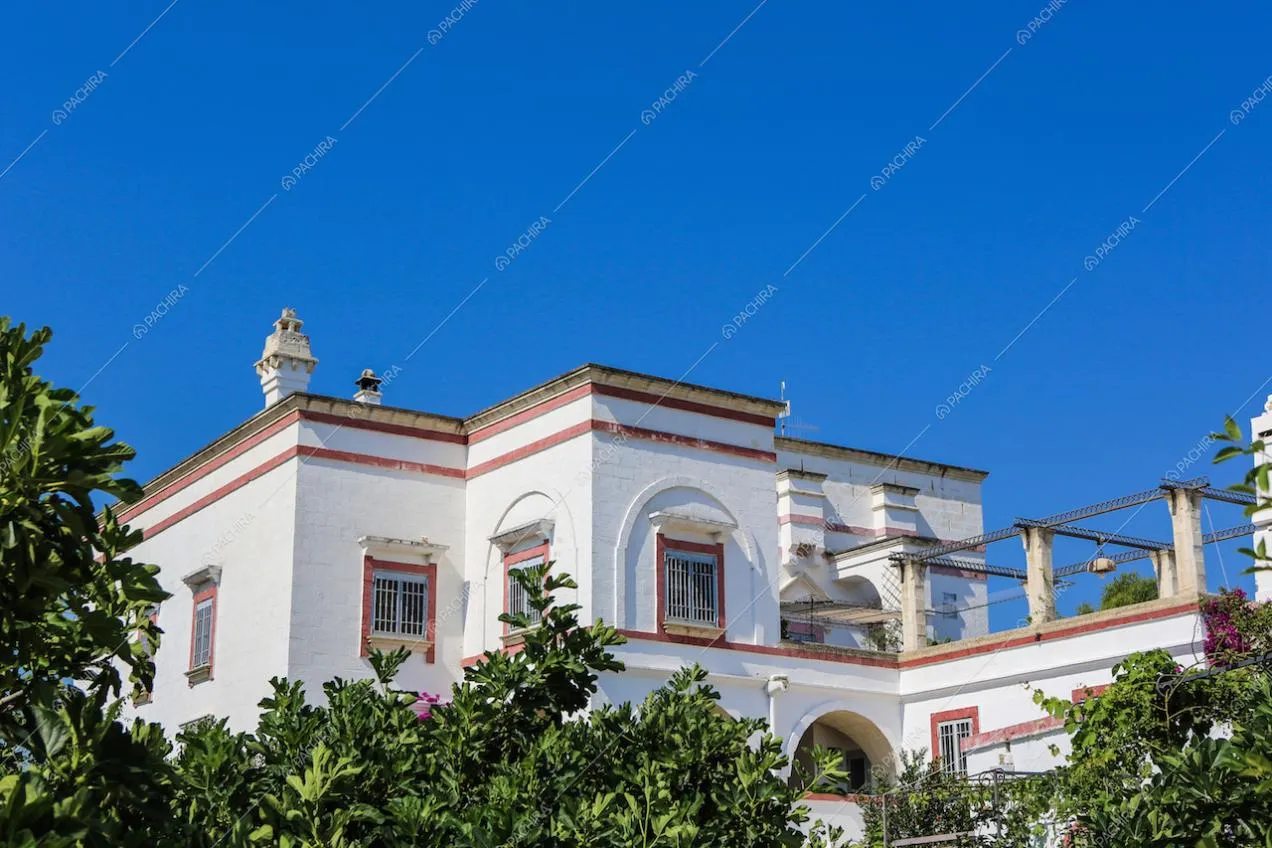 Ultimo piano della villa visto dall'esterno