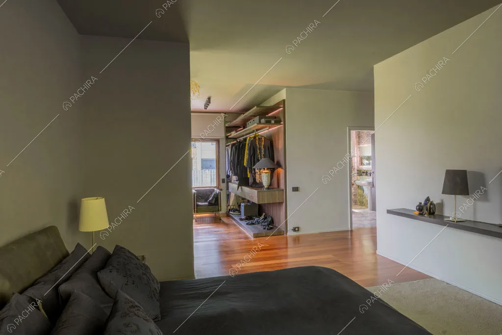 Camera da letto della villa Biotite, location in stile moderno a Verona