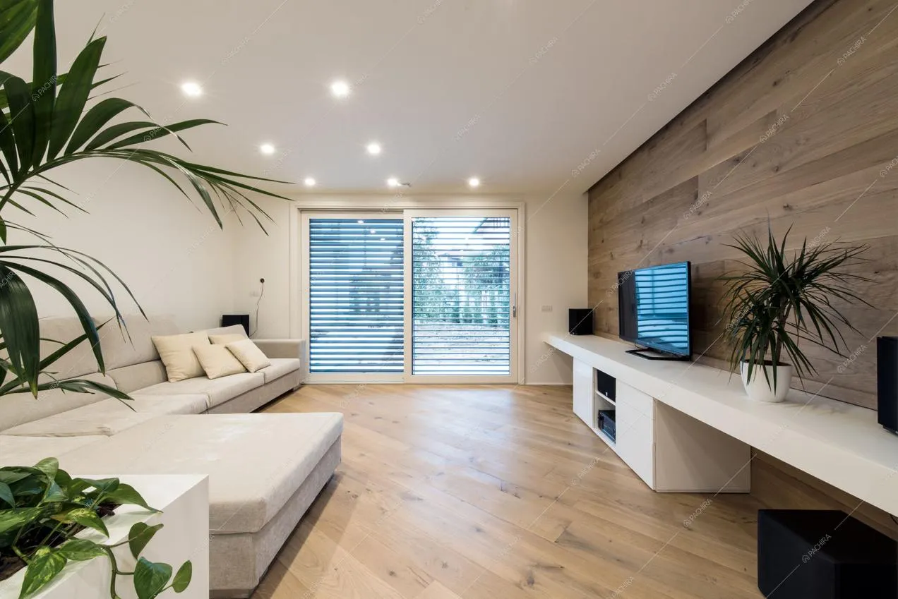 Pavimento in parquet nella zona living
