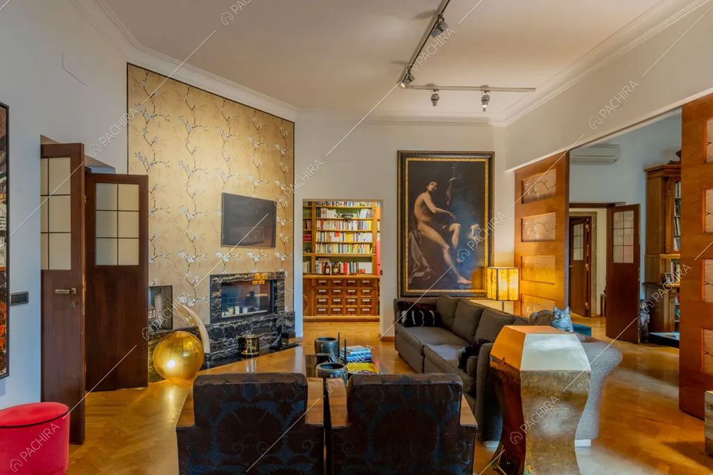 Sala dell'appartamento Yalu, location in stile contemporaneo a Roma
