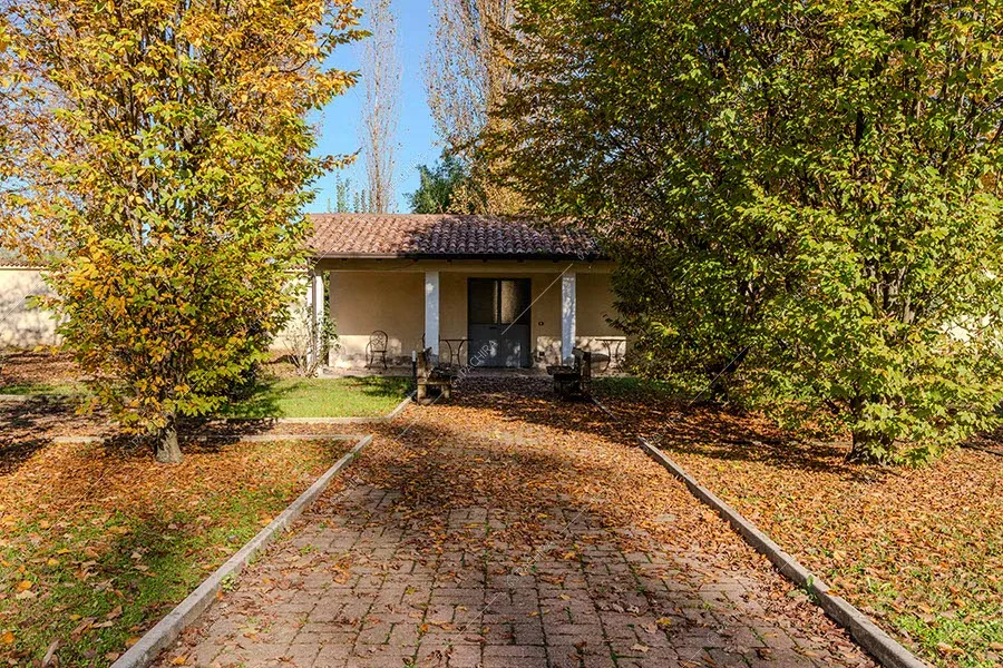 Vialetto della villa Mayon, location in stile moderno a Milano
