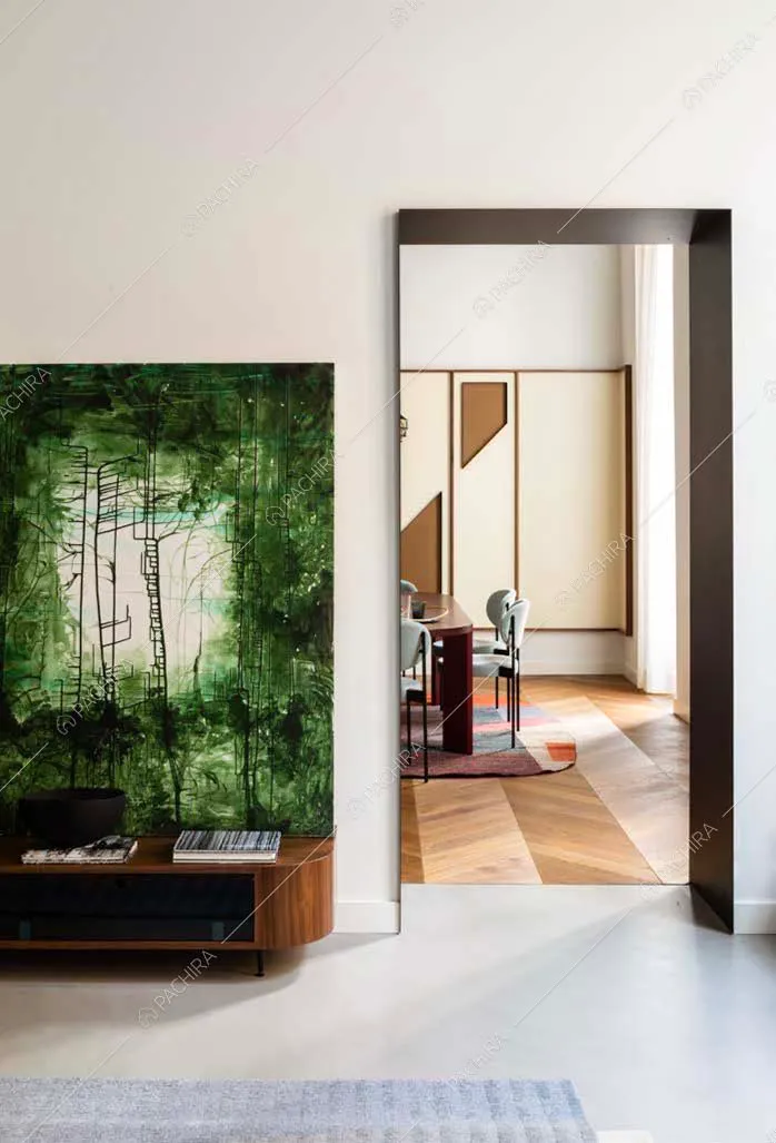 Zona living dell'appartamento Sayan, location in stile classico a Torino