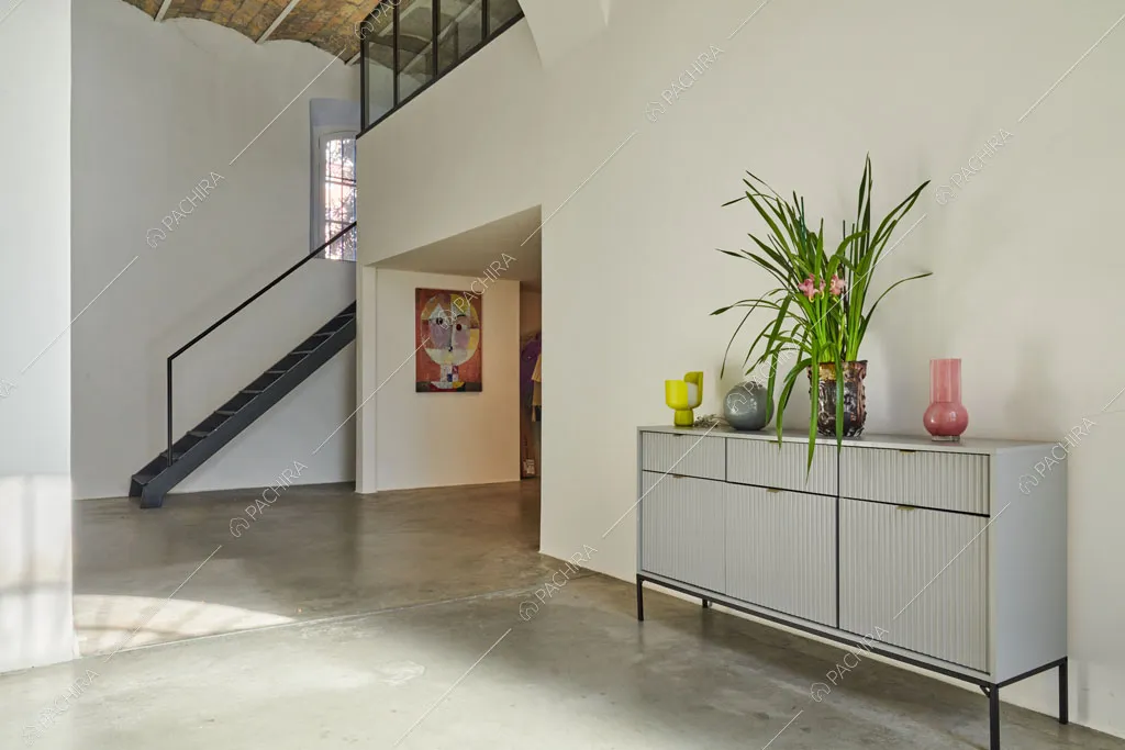 Open space del loft Manaslu, location in stile minimal a Roma