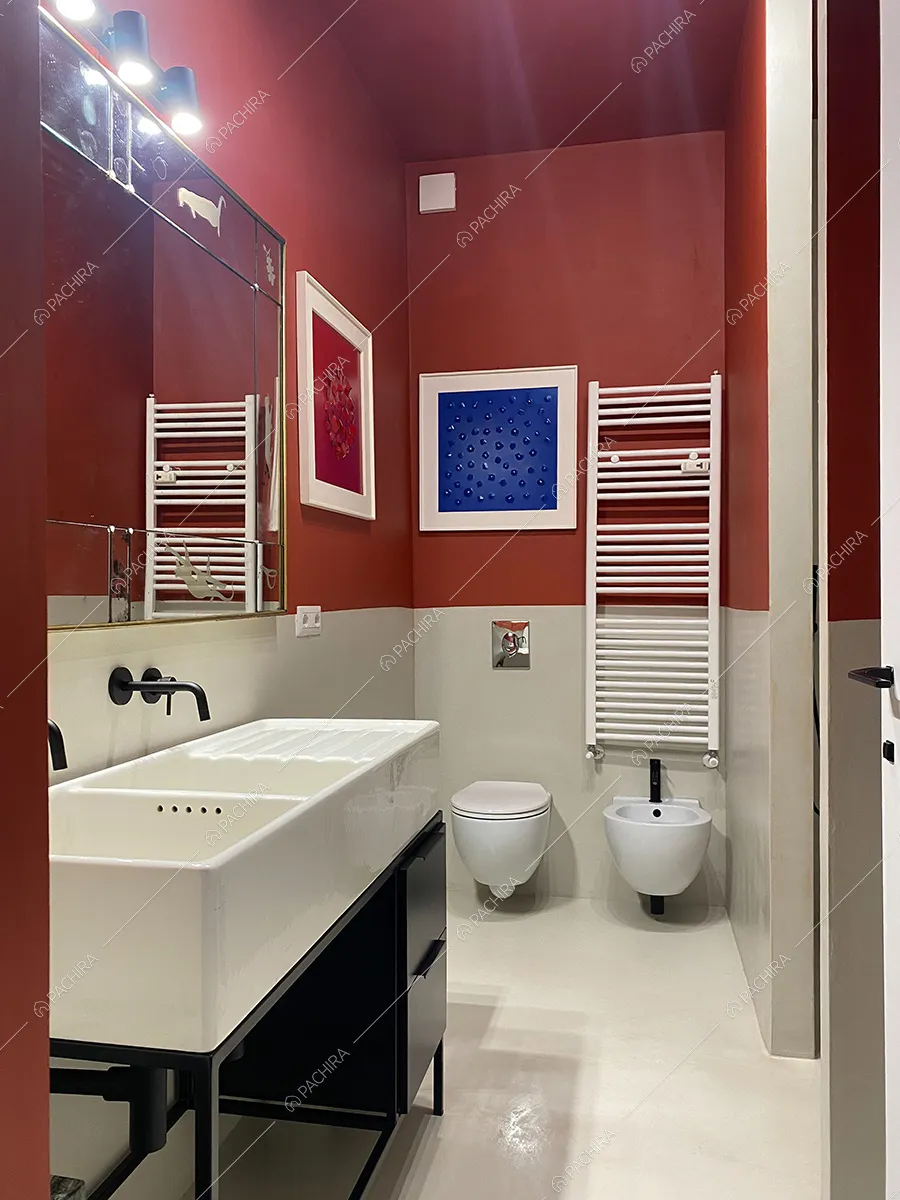 Bagno dell'appartamento moderno Goro, location per shooting a Milano