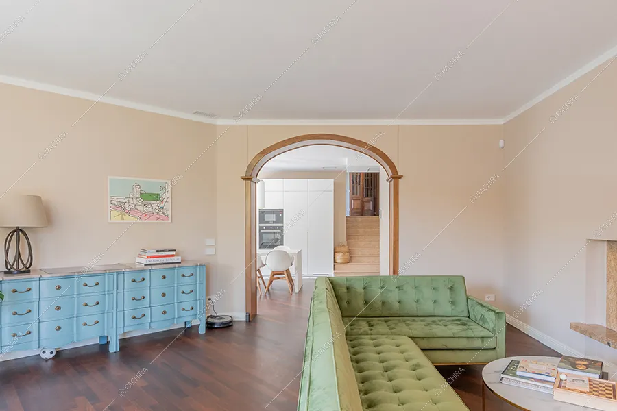 Salotto della villa Gange, location in stile contemporaneo a Milano