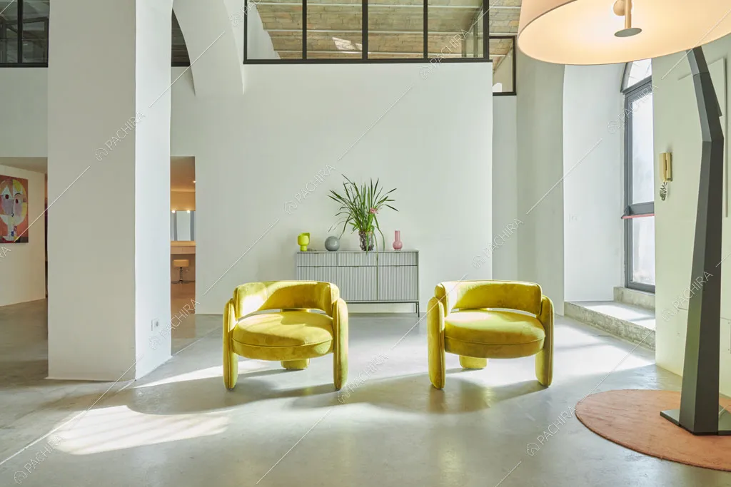 Sala del loft Manaslu, location in stile minimal a Roma