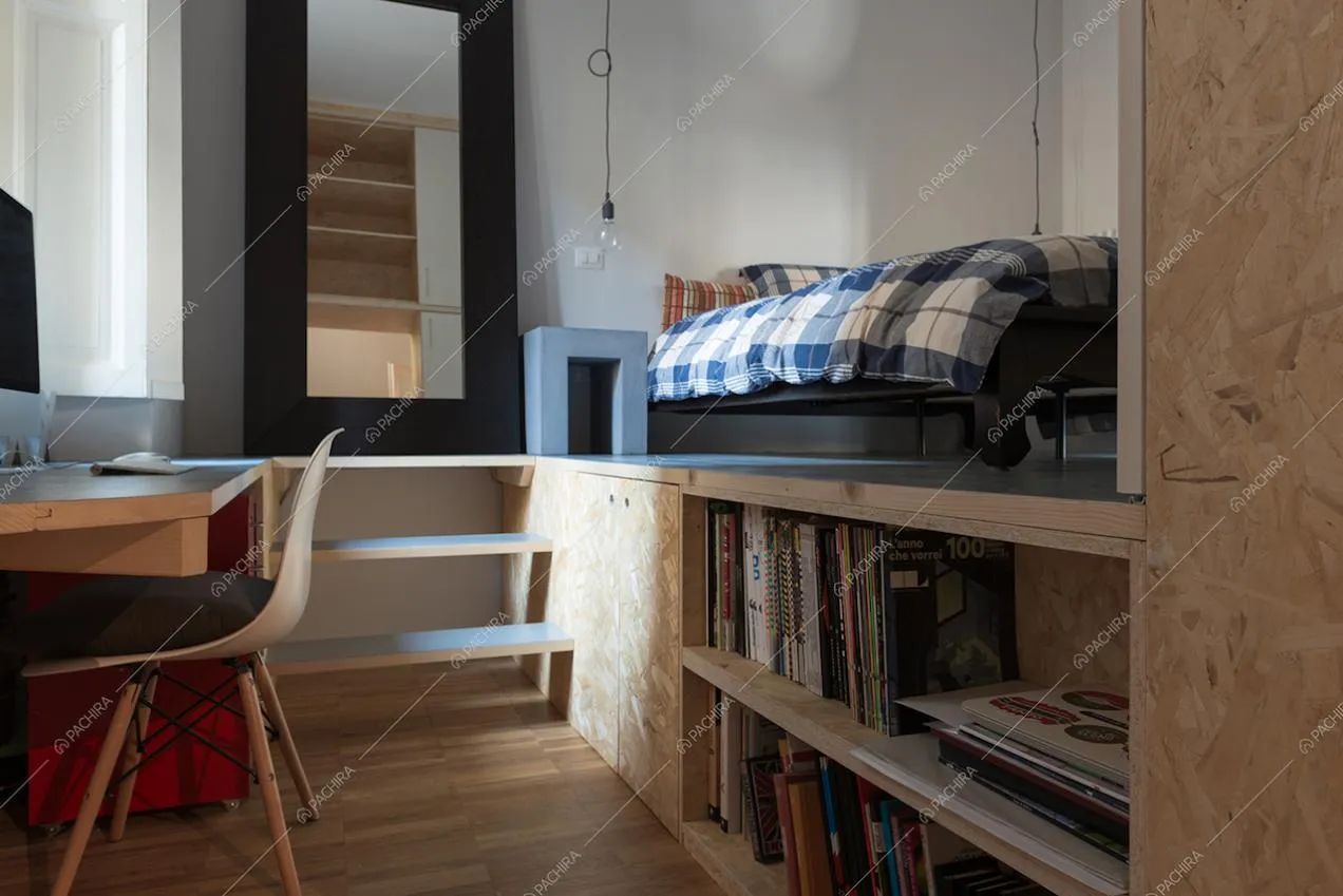 Pavimento in parquet nella camera da letto