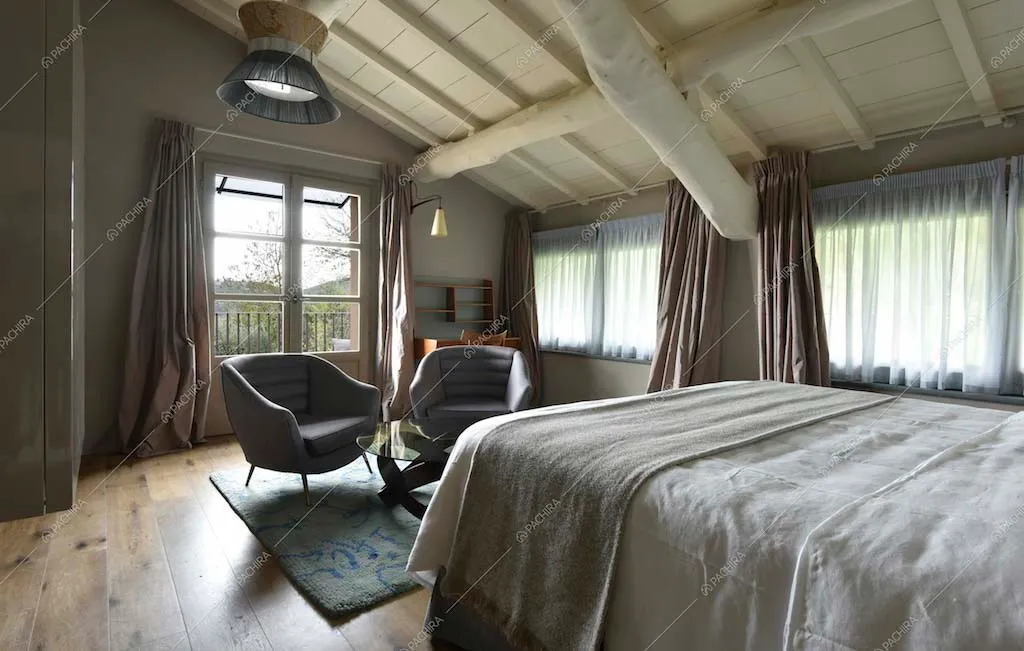 Vista su una delle camere di questa villa in Provincia di Lucca