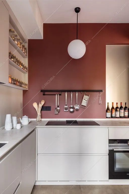 Cucina con fornelli a induzione della location Castagno, appartamento in stile contemporaneo a Milano