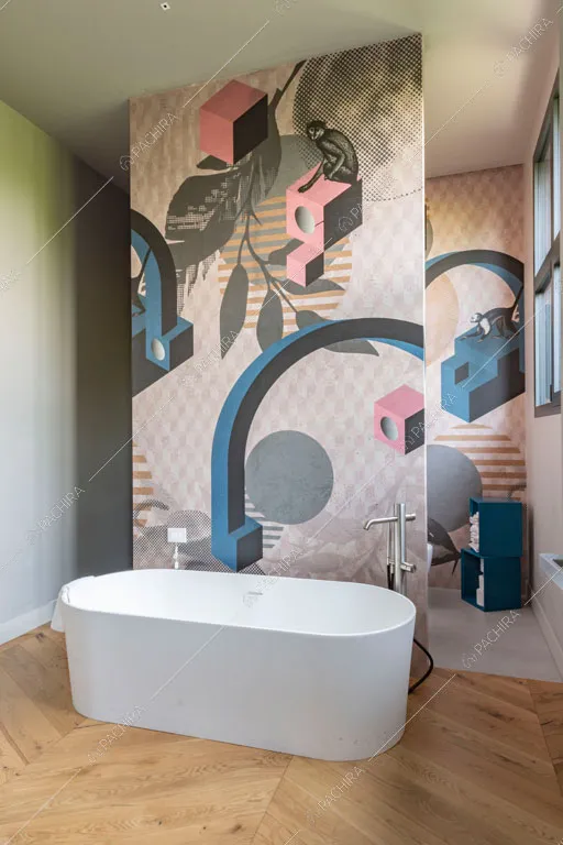 Bagno del loft Danubio, location in stile contemporaneo a Brescia
