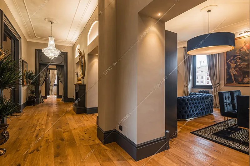 Corridoio dell'appartamento Bogda, location in stile moderno a Roma
