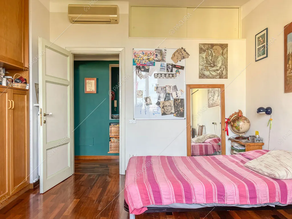 Camera da letto dell'appartamento Kuban, location in stile moderno a Roma