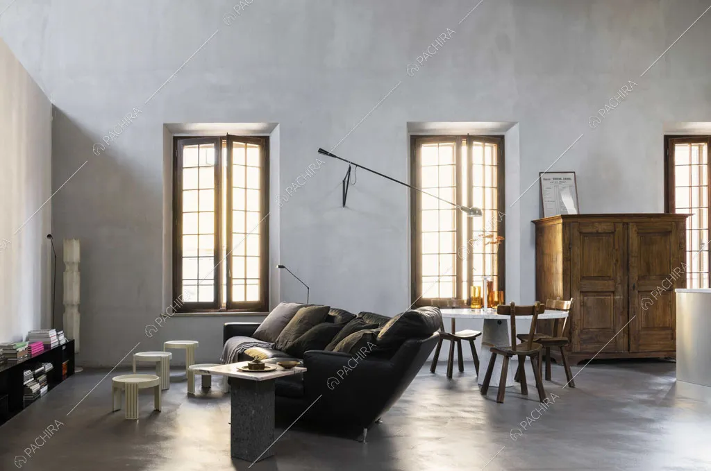 Zona living del loft Reno, location in stile contemporaneo a Reggio Emilia