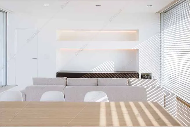 Zona living della villa Adda, location in stile contemporaneo a Verona