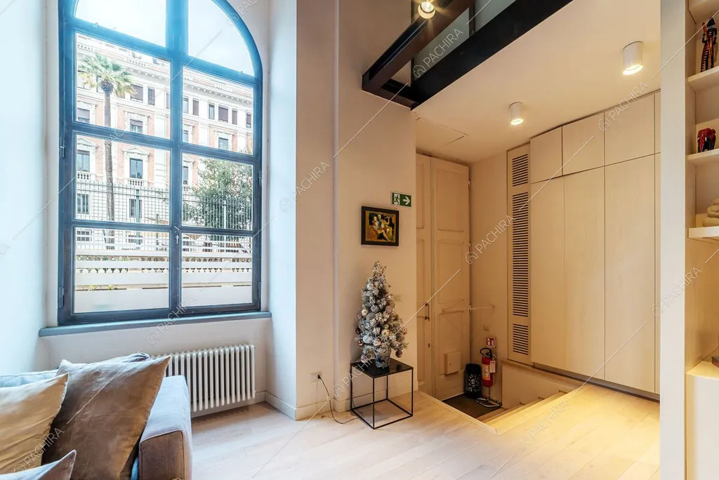 Ingresso del loft Sabbia, location in stile moderno a Roma
