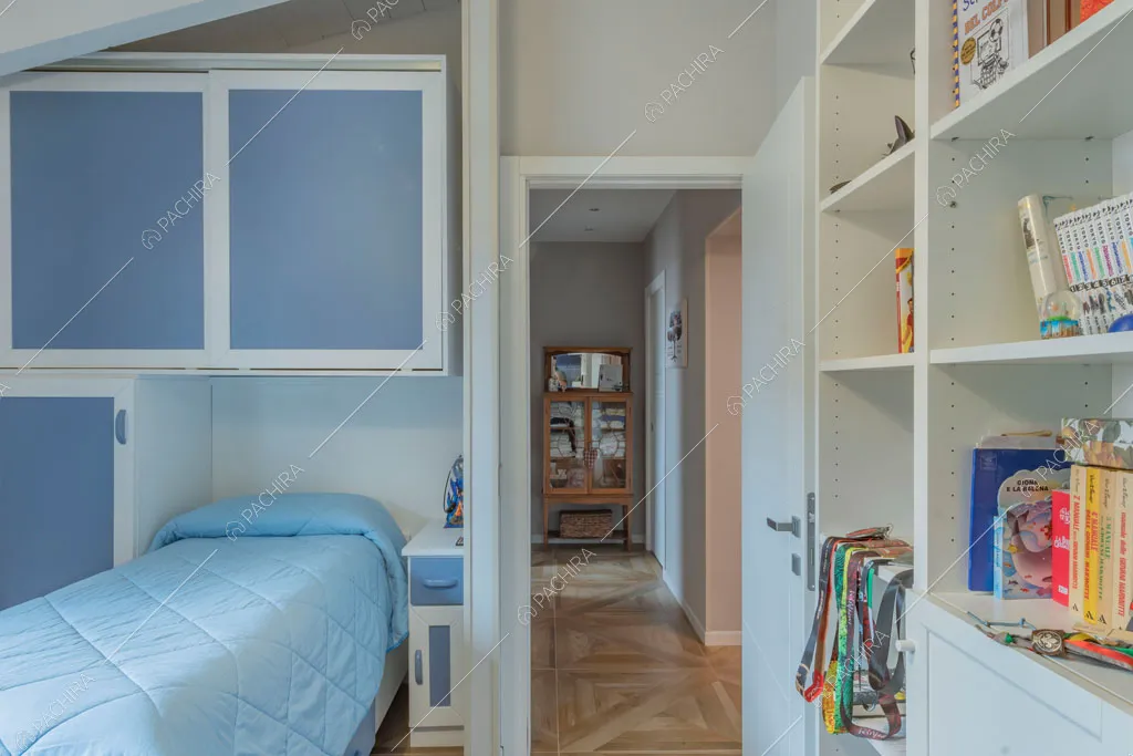 Camera dei bambini della villa Colchito, location in stile contemporaneo a Roma