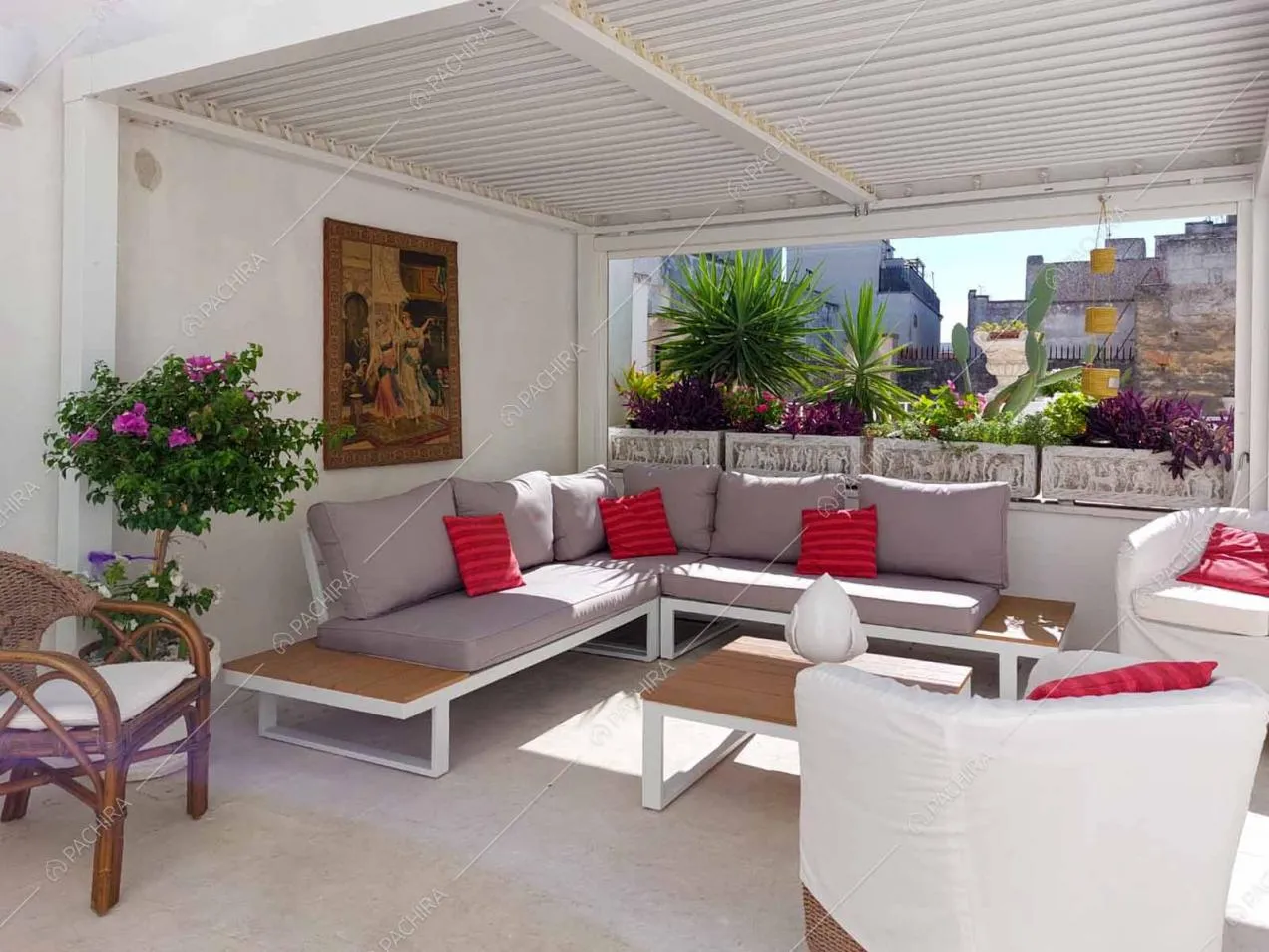 Veranda dell'appartamento Ebro, location in stile liberty a Lecce