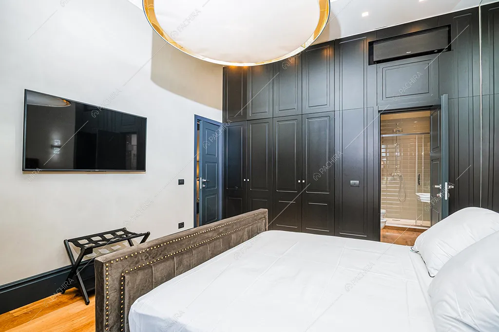 Camera da letto dell'appartamento Bogda, location in stile moderno a Roma