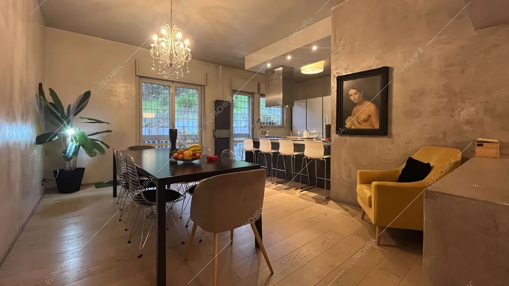 Sala da pranzo della villa Andesine, location in stile moderno a Roma