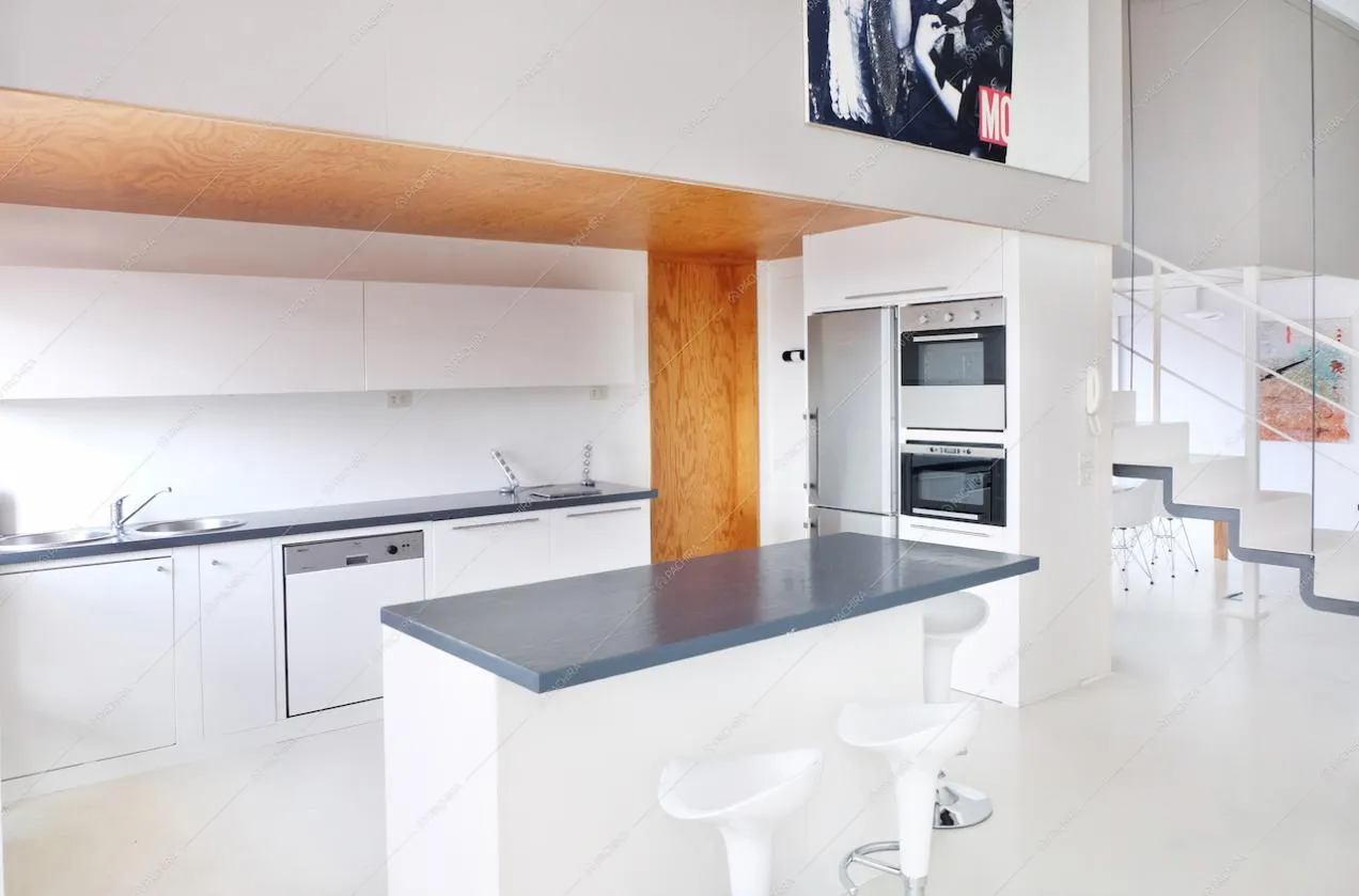 La cucina a vista del Loft Clusia