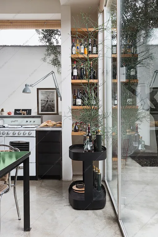 Cucina moderna con fornelli a gas