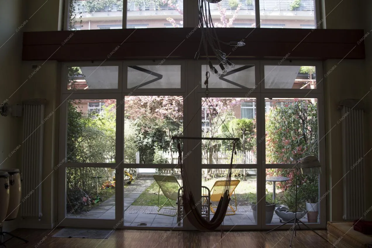 Vetrate con vista sul giardino